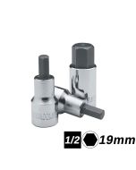 Bocallaves de punta hexagonal encastre 1/2 de 19mm corta Stanley