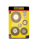 Kit de Cepillos Circulares de Alambre Rizados con 3 Ejes - Crossmaster