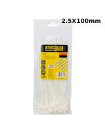 Precintos Blancos 2.5 x 100mm 100 unidades Crossmaster