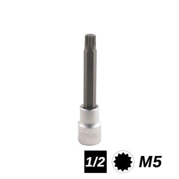 Bocallave de Punta Multi Estrías de 1/2 de 75mm M5 Stanley