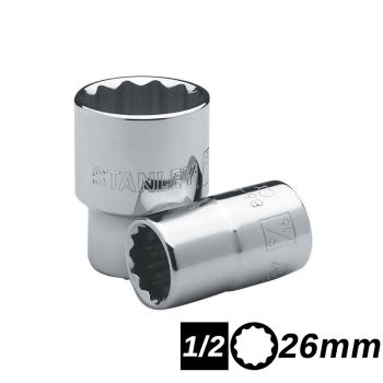 Bocallave Estriada Encastre 1/2 de 26mm Stanley