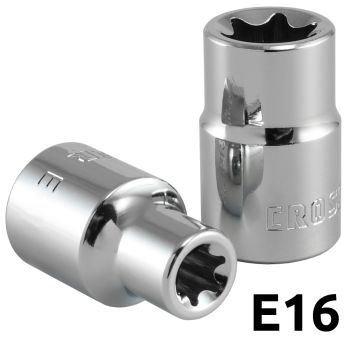 Bocallave 1/2" Torx Hembra E16 Crossmaster