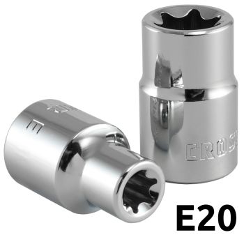 Bocallave 1/2" Torx Hembra E20 Crossmaster