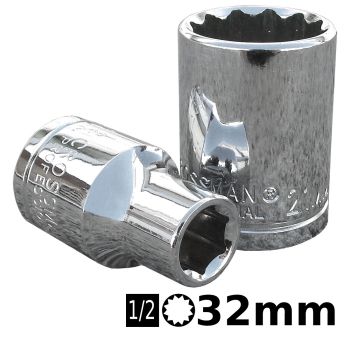 Bocallave estriada 1/2 32mm Crossmaster