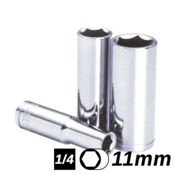 Bocallave Hexagonal Larga encastre 1/4 11mm Crossmaster