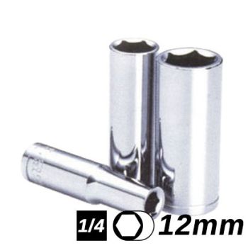 Bocallave Hexagonal Larga encastre 1/4 12mm Crossmaster