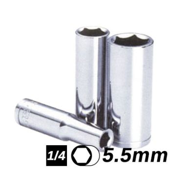 Bocallave Hexagonal Larga encastre 1/4 5.5mm Crossmaster