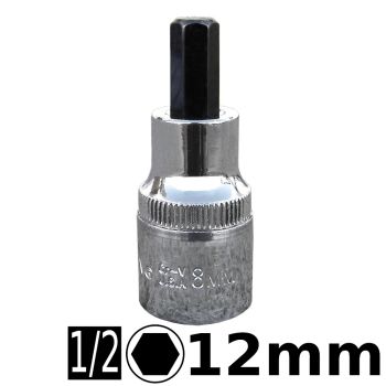 Bocallave punta hexagonal encastre 1/2 12mm Crossmaster