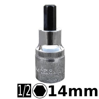 Bocallave punta hexagonal encastre 1/2 14mm Crossmaster