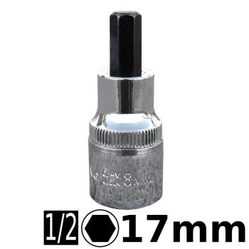 Bocallave punta hexagonal encastre 1/2 17mm Crossmaster