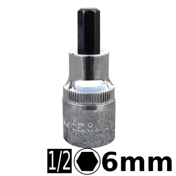Bocallave punta hexagonal encastre 1/2 6mm Crossmaster