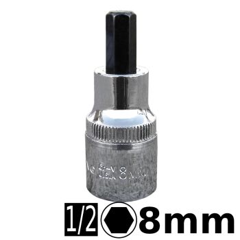 Bocallave punta hexagonal encastre 1/2 8mm Crossmaster