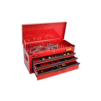 Caja de Herramientas Metálica de 3 cajones con 122 herramientas Stanley