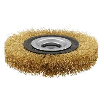 Cepillo Circular de Alambre Rizado Bronceado de 175mm - Crossmaster