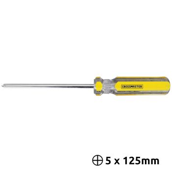 Destornillador mango acrílico phillips 5x125mm Crossmaster