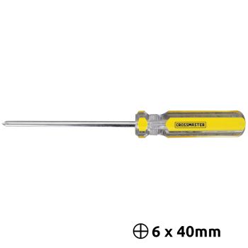 Destornillador mango acrílico phillips 6x40mm Crossmaster