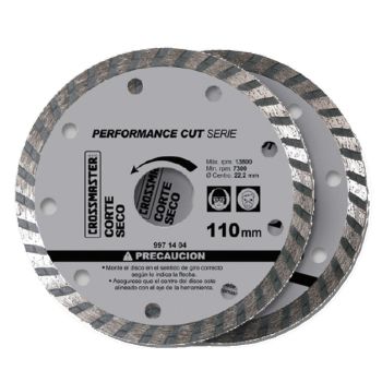 Disco Diamantado Profesional Turbo - Seco - 110mm Crossmaster