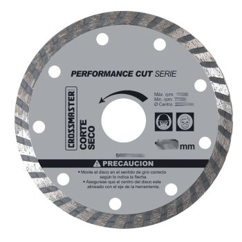 Disco Diamantado Profesional Turbo - Seco - 115mm Crossmaster