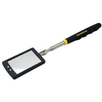 Espejo telescópico cuadrado con luz LED articulado Crossmaster