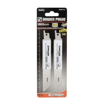 Hoja para Sierra Sable para Metal Z:24 (DXP) L=150mm Blister con 2 hojas - Dowen Pagio