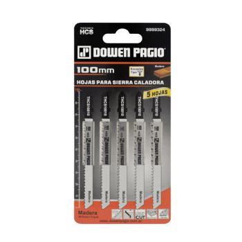 Blister de 5 Hojas de Sierra para Madera de 10 dientes Dowen Pagio