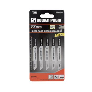 Blister de 5 Hojas de Sierra para metal de 7 dientes encastre U Dowen Pagio