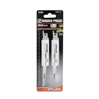 Hoja para Sierra Sable para Madera – Z:6 (DXP) L=150mm – Blister  con 2 Hojas - Dowen Pagio