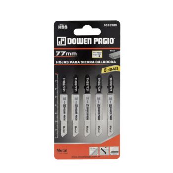 Blister de 5 Hojas de Sierra para Metal de 21 Dientes encastre T Dowen Pagio