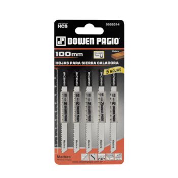 Blister de 5 Hojas de Sierra para Madera de 10 dientes encastre U Dowen Pagio