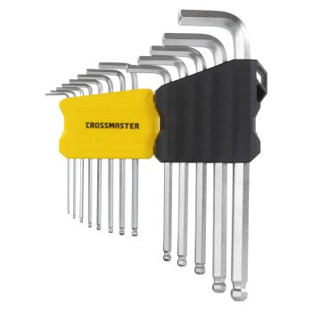 Juego de 13 llaves hexagonales largas SAE Crossmaster