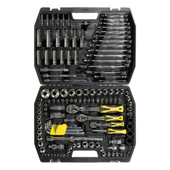 Juego de Bocallaves 150 piezas encastre 1/4, 3/8 y 1/2 milimétricos Crossmaster