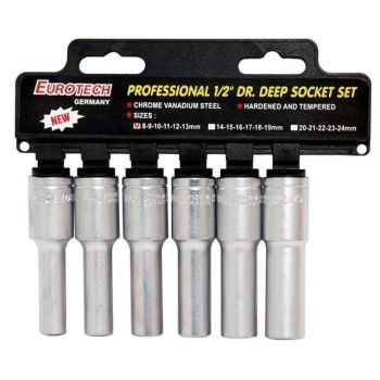 Tubos largos 6 piezas encastre 1/2 Eurotech