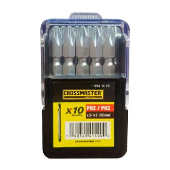 Puntas Atornillador Phillips/Phillips PH2/PH2 10 unidades Crossmaster