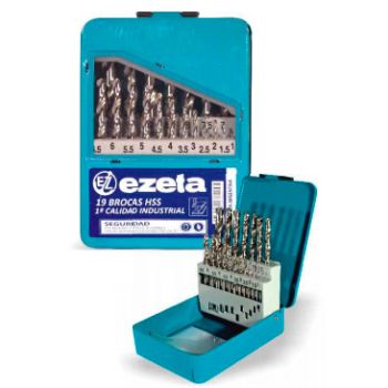 Set de 19 brocas para metal Ezeta