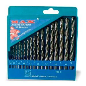 Set de 19 brocas para metal MAX Ezeta