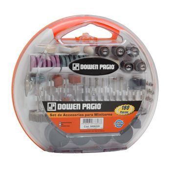 Set de Accesorios para Minitorno 180 piezas Dowen Pagio