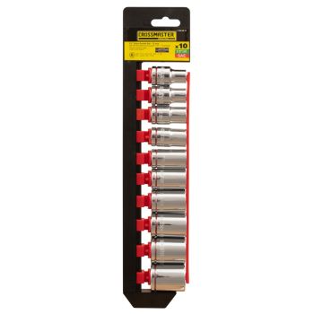 Set de Bocallaves SAE encastre 1/2 10 piezas Crossmaster