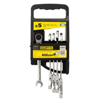 Set de Llaves Combinadas con Criquets Flexibles - 5 piezas - Crossmaster