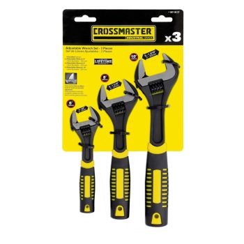 Set de Llaves Ajustables de 3 Piezas Crossmaster
