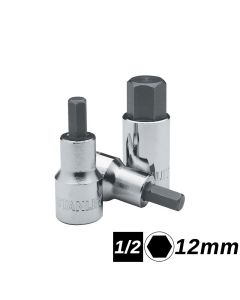 Bocallaves de punta hexagonal encastre 1/2 de 12mm corta Stanley