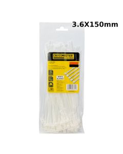 Precintos Blancos 3.6 x 150mm 100 unidades Crossmaster