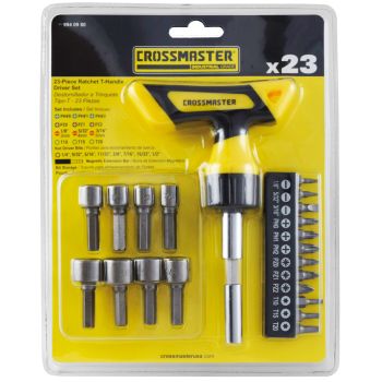 Destornillador a trinquete plegable con 14 puntas Crossmaster
