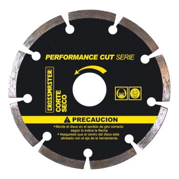 Disco Diamantado Profesional Segmentado PerformanceCut Corte Seco 180 mm Crossmaster