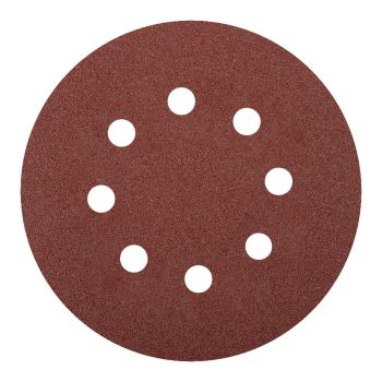 Discos de Lija 240 125mm diámetro con base de velcro 100 unidades Barovo