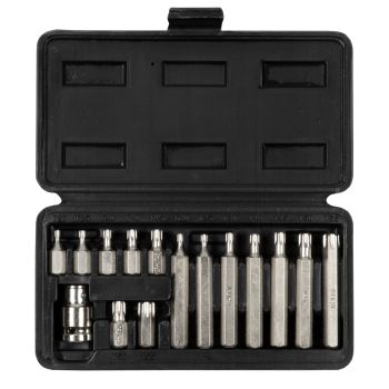 Juego de 15 Puntas Torx T20 A T55 Crossmaster