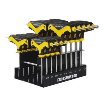 Juego de 18 llaves Hexagonales Mango T SAE-MM Crossmaster