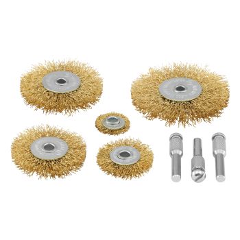 Kit de Cepillos Circulares de Alambre Rizados con 3 Ejes - Crossmaster