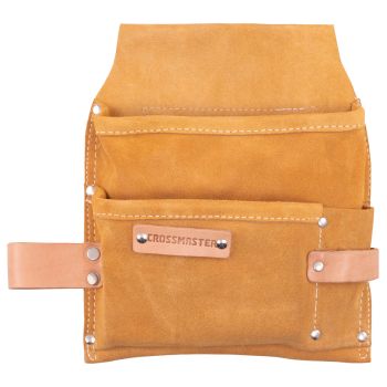 Porta Herramientas de Cuero de Descarne Gamuzado 5 Bolsillos Crossmaster