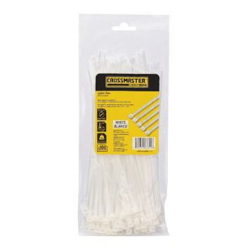 Precintos Blancos 3.6 x 200mm 100 unidades Crossmaster