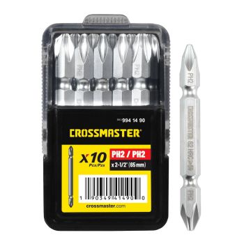 Puntas Atornillador Phillips/Phillips PH2/PH2 10 unidades Crossmaster